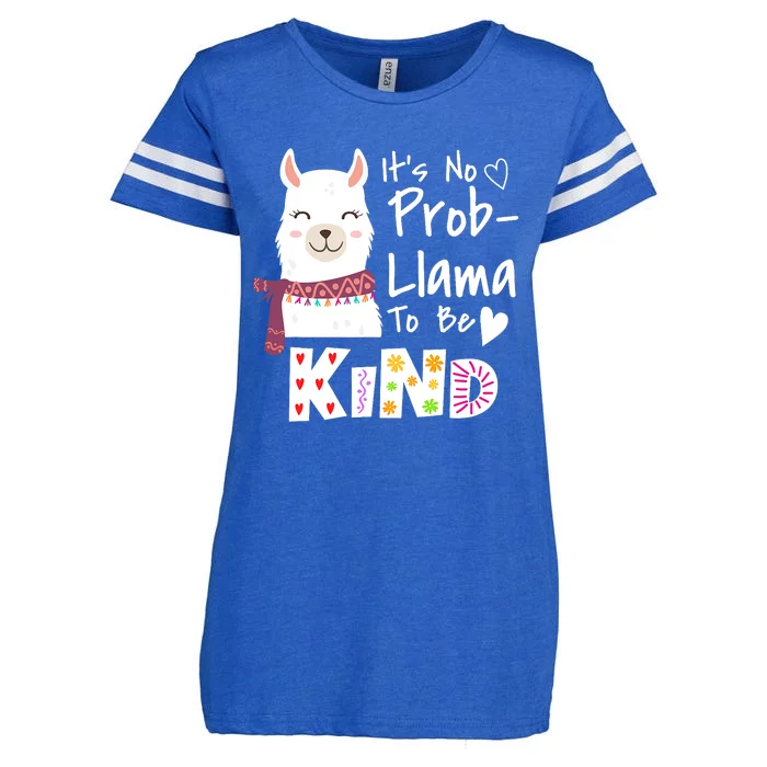 Unity Day Orange No Prob Llama Be Kind Anti Bullying Enza Ladies Jersey Football T-Shirt