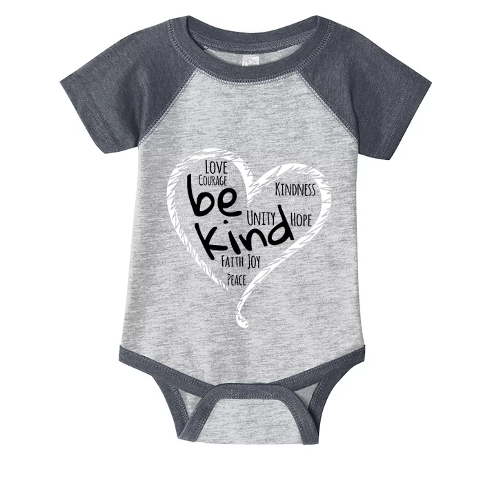 Unity Day Orange Heart Be Kind Anti Bullying Gift Infant Baby Jersey Bodysuit