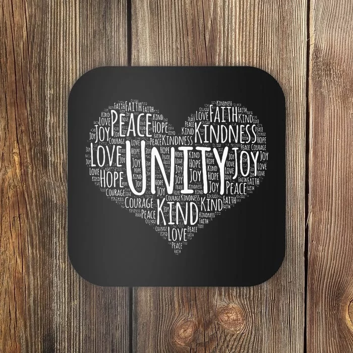 UNITY DAY Orange Heart Anti Bullying Kindness Teacher Coaster