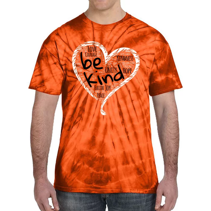 Unity Day Orange Heart Be Kind Anti Bullying Gift Tie-Dye T-Shirt