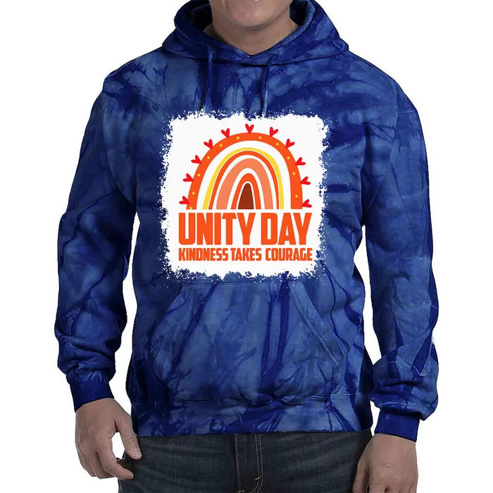 Unity Day Orange Kindness Takes Courage Unity Day Tie Dye Hoodie