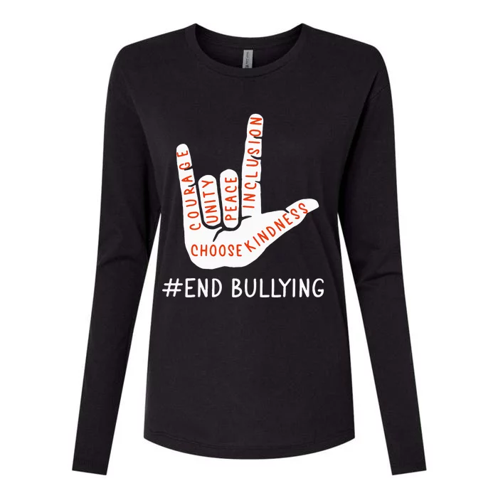 Unity Day Orange Anti Bullying Love Peace Inclusion Teachers Womens Cotton Relaxed Long Sleeve T-Shirt