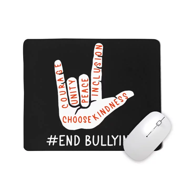 Unity Day Orange Anti Bullying Love Peace Inclusion Teachers Mousepad