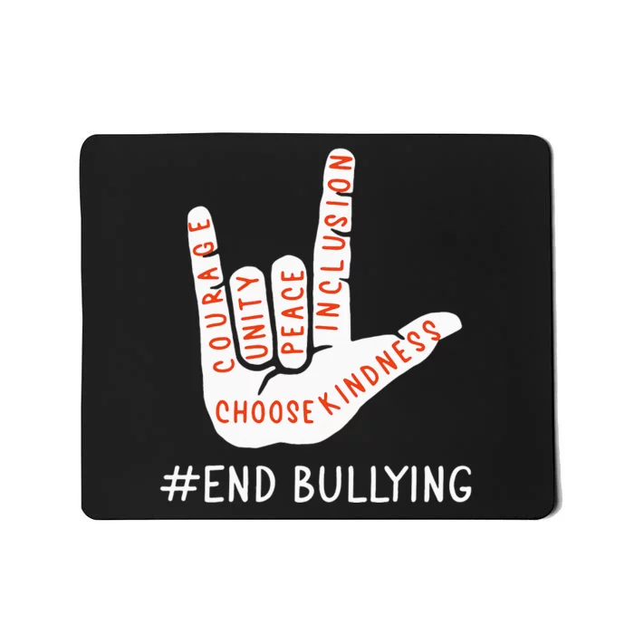 Unity Day Orange Anti Bullying Love Peace Inclusion Teachers Mousepad