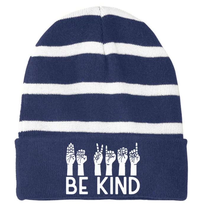 Unity Day Orange Be kind End Bullying For Man Striped Beanie with Solid Band