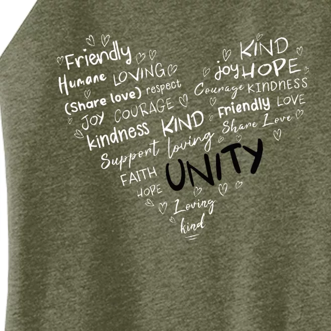 UNITY DAY Orange Heart Anti Bullying Kindness Teacher Women’s Perfect Tri Rocker Tank