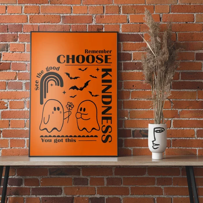 Unity Day Orange Halloween Boo Ghost Choose Kindness Poster