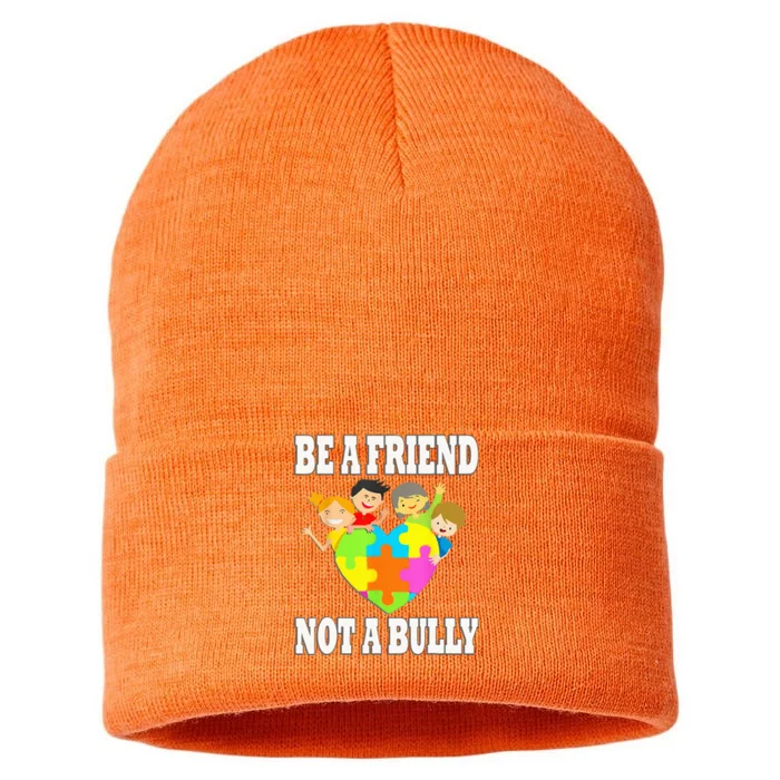 Unity Day Orange Anti Bullying Be A Friend Not A Bully Sustainable Knit Beanie