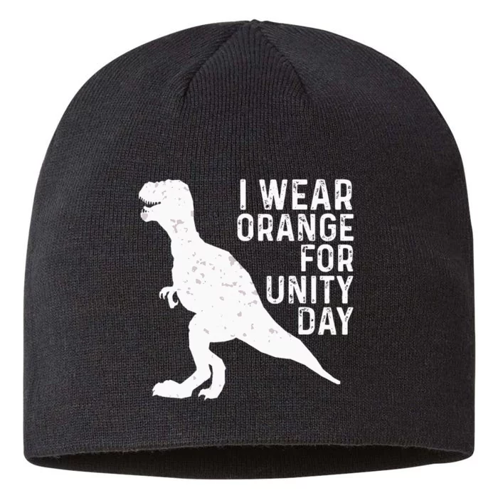 Unity Day Orange Kids Unity Day Dinosaur 8 1/2in Sustainable Knit Beanie