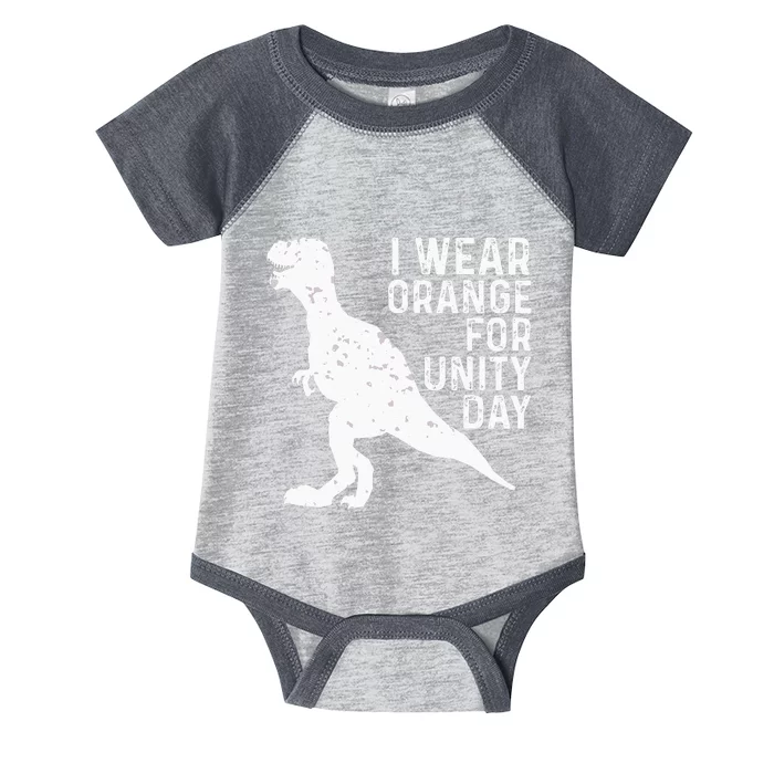 Unity Day Orange Kids Unity Day Dinosaur Infant Baby Jersey Bodysuit