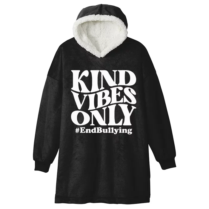 Unity Day Orange Kind Vibes Only Anti Bullying Unity Day Hooded Wearable Blanket