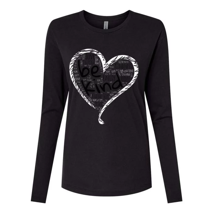 Unity Day Orange Heart Be Kind Anti Bullying Womens Cotton Relaxed Long Sleeve T-Shirt