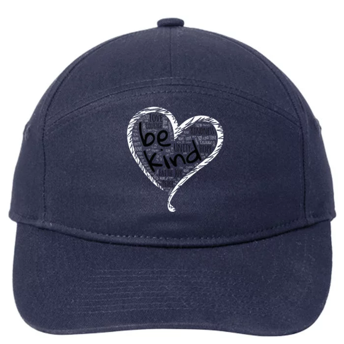 Unity Day Orange Heart Be Kind Anti Bullying 7-Panel Snapback Hat