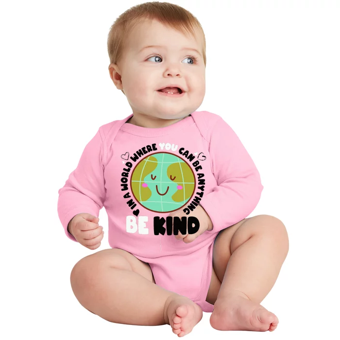 Unity Day Orange Be Kind Anti-Bullying Awareness Baby Long Sleeve Bodysuit