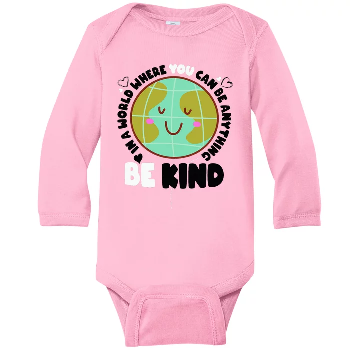 Unity Day Orange Be Kind Anti-Bullying Awareness Baby Long Sleeve Bodysuit