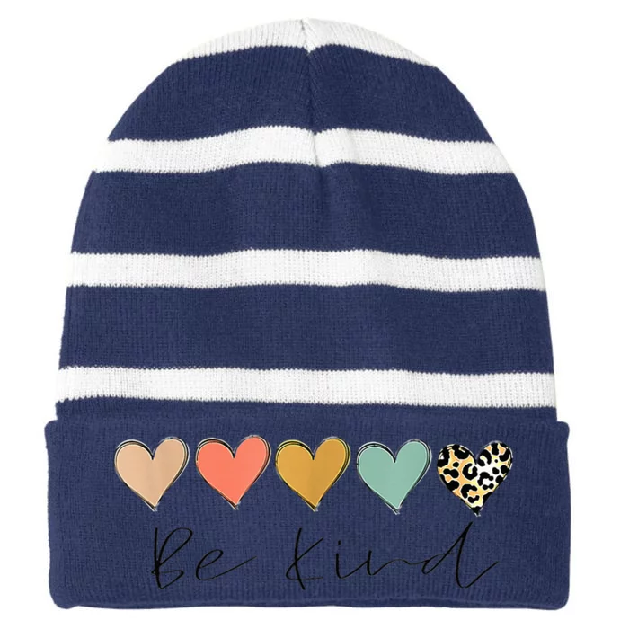 UNITY DAY ORANGE No Bully Be Kind Orange Teachers Striped Beanie with Solid Band