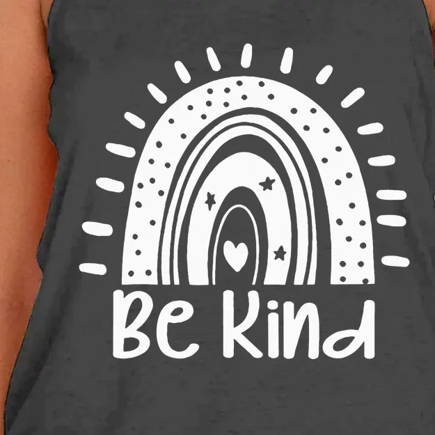 Unity Day Orange Rainbow Be Kind Anti Bullying Gift Women's Knotted Racerback Tank