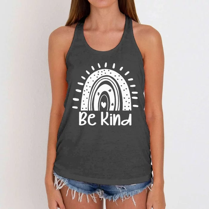 Unity Day Orange Rainbow Be Kind Anti Bullying Gift Women's Knotted Racerback Tank