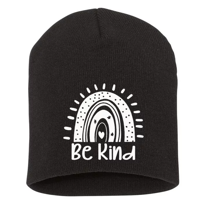 Unity Day Orange Rainbow Be Kind Anti Bullying Gift Short Acrylic Beanie