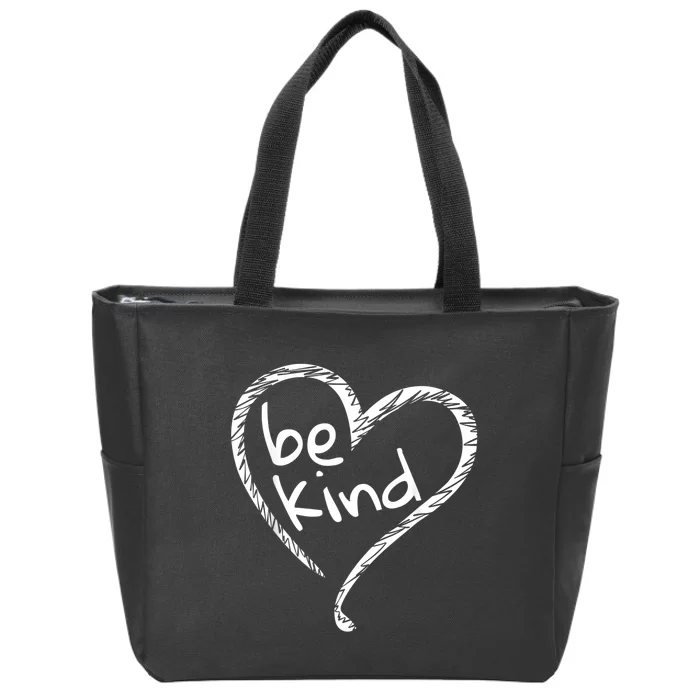 Unity Day Orange Heart Be Kind Anti Bullying Zip Tote Bag