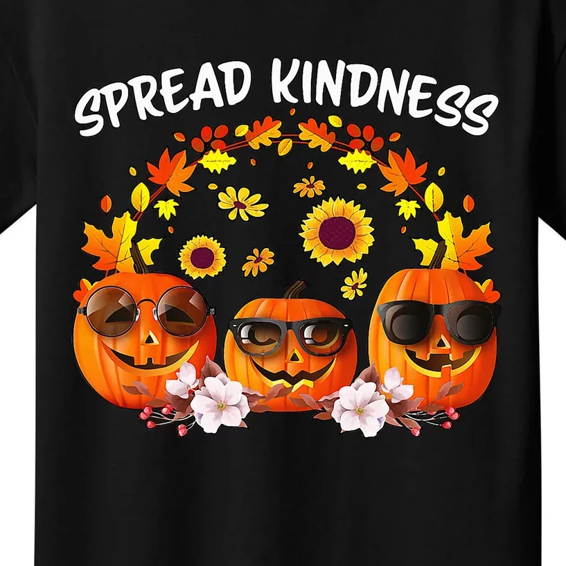 Unity Day Orange Spread Kindness Anti Bullying Pumpkin Kids T-Shirt