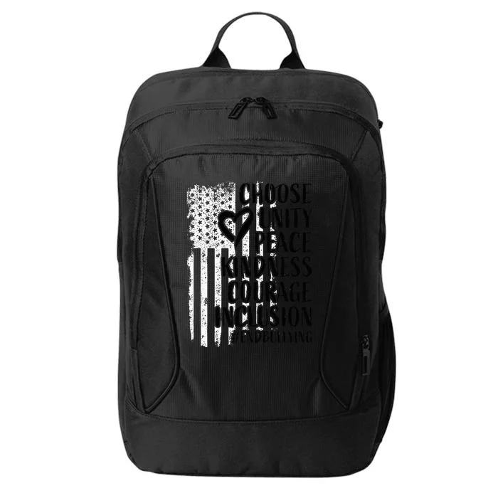 Unity Day Orange American Flag Anti Bullying City Backpack