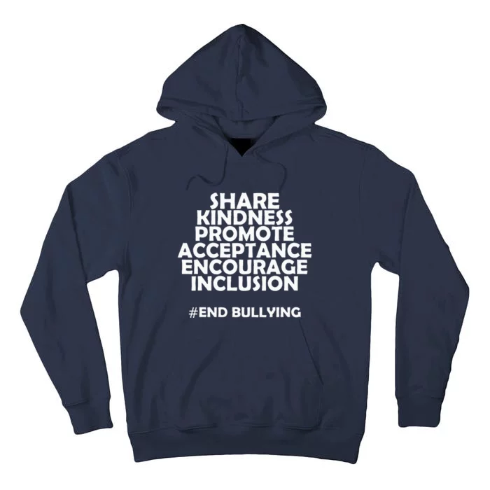 Unity Day Orange Share Kindness Anti Bullying Tall Hoodie