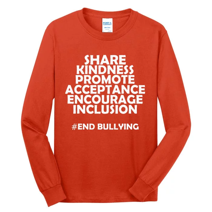 Unity Day Orange Share Kindness Anti Bullying Tall Long Sleeve T-Shirt