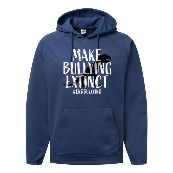 Unity Day Orange Make Bullying Extinct Anti Bullying Performance Fleece Hoodie