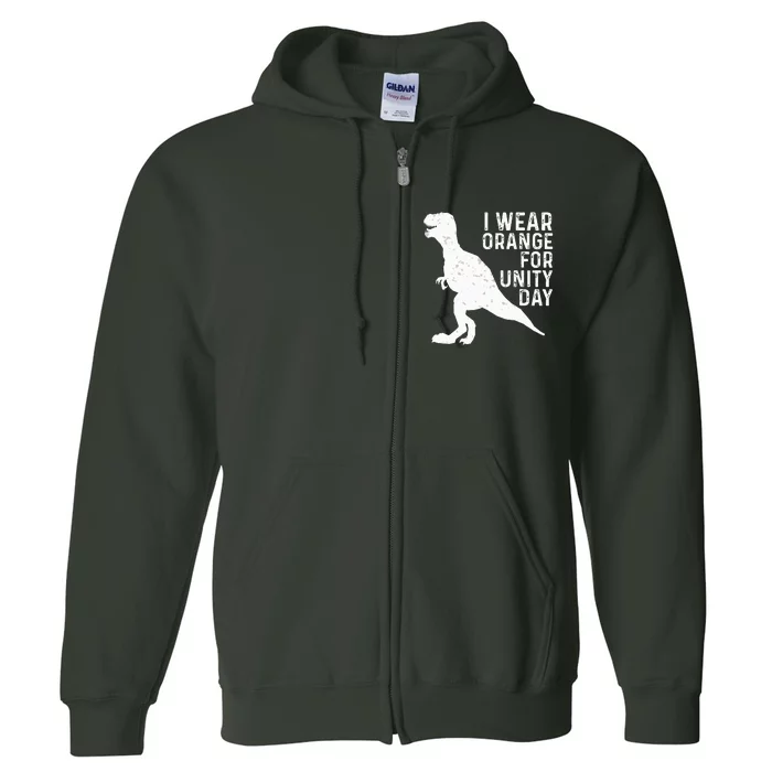 Unity Day Orange Unity Day Dinosaur Full Zip Hoodie