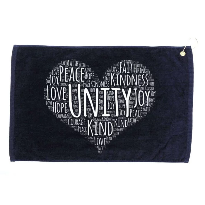 UNITY DAY Orange Heart Anti Bullying Kindness Teacher Grommeted Golf Towel