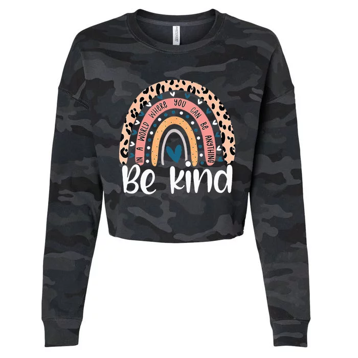 Unity Day Orange Anti Bullying Leopard Cropped Pullover Crew