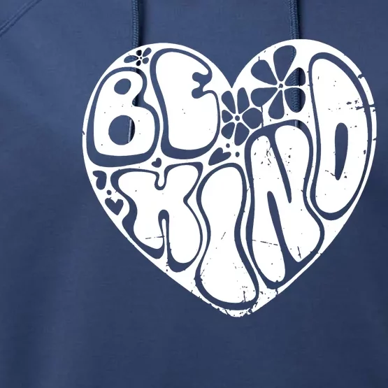 Unity Day Orange Heart Be Kind Anti Bullying Performance Fleece Hoodie