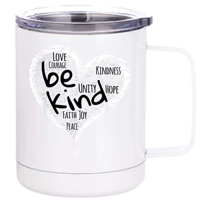 Unity Day Orange Shirt Heart Be Kind Anti Bullying Gift Front & Back 12oz Stainless Steel Tumbler Cup