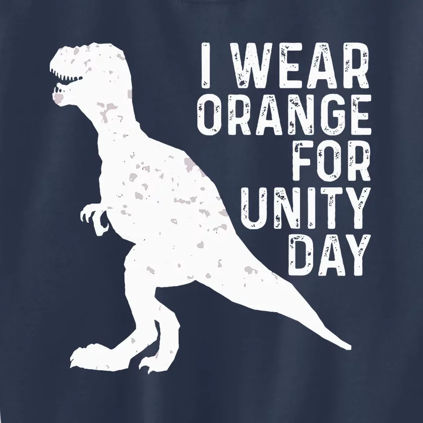 Unity Day Orange Unity Day Dinosaur Kids Sweatshirt