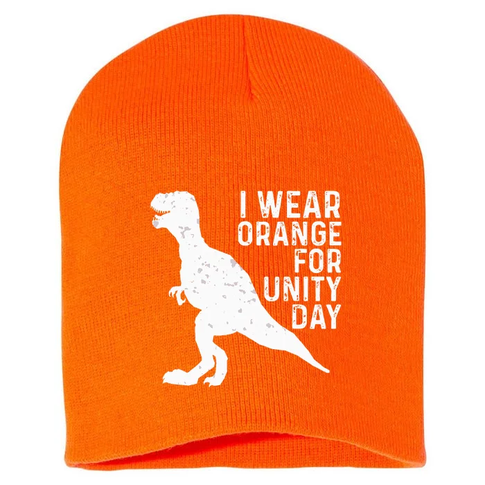 Unity Day Orange Unity Day Dinosaur Short Acrylic Beanie