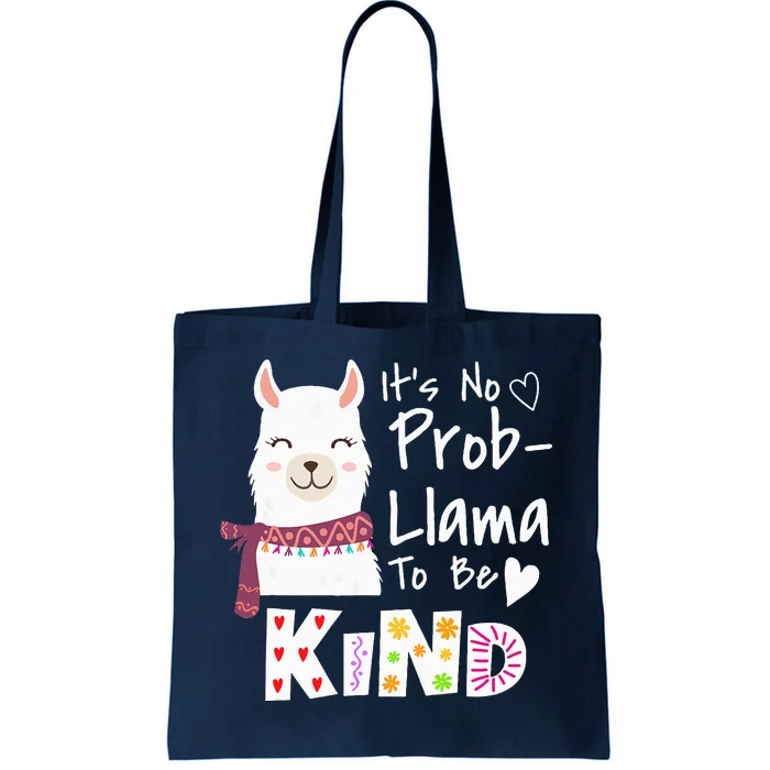 Unity Day Orange No ProbLlama Be Kind Anti Bullying Tote Bag