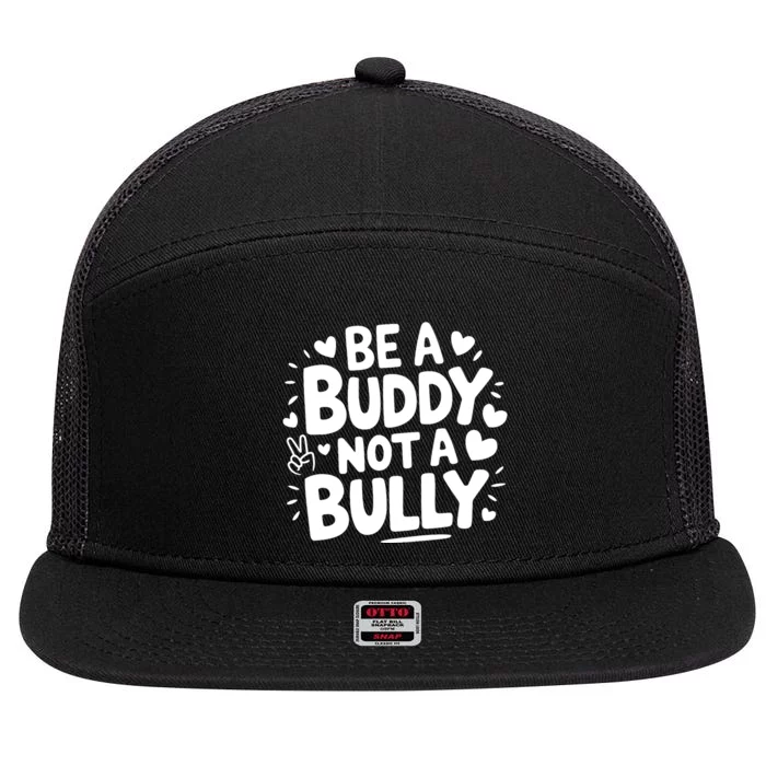 Unity Day Orange Anti Bullying Be A Buddy Not A Bully 7 Panel Mesh Trucker Snapback Hat