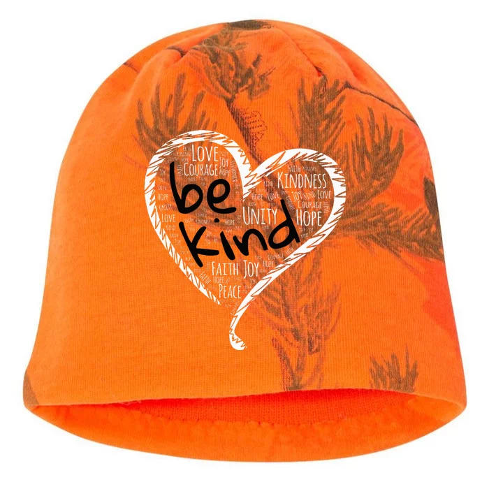 Unity Day Orange Heart Be Kind Anti Bullying Gift Kati - Camo Knit Beanie