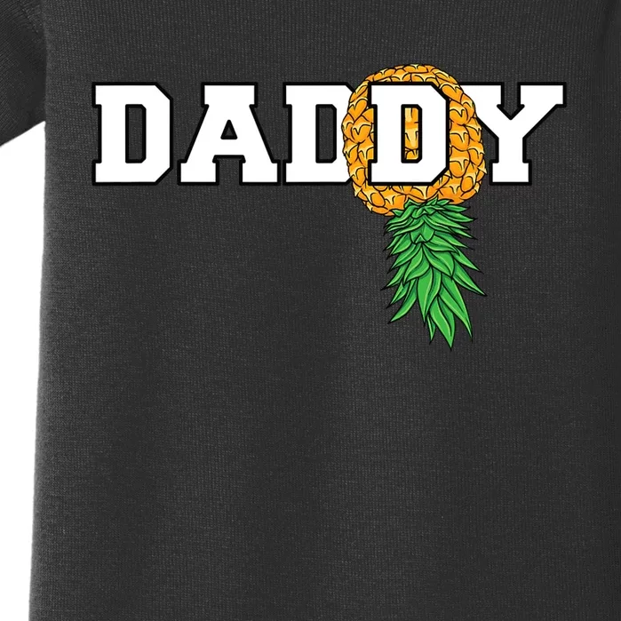 Upside Down Pineapple Swinger Daddy Men Baby Bodysuit