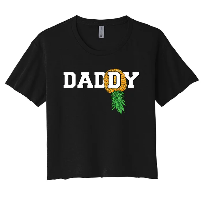 Upside Down Pineapple Swinger Daddy Men Women's Crop Top Tee