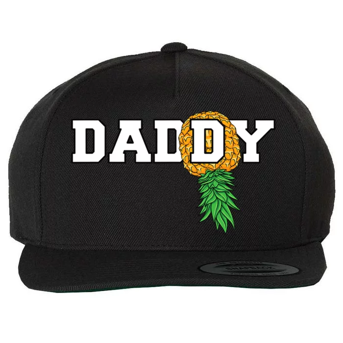 Upside Down Pineapple Swinger Daddy Men Wool Snapback Cap