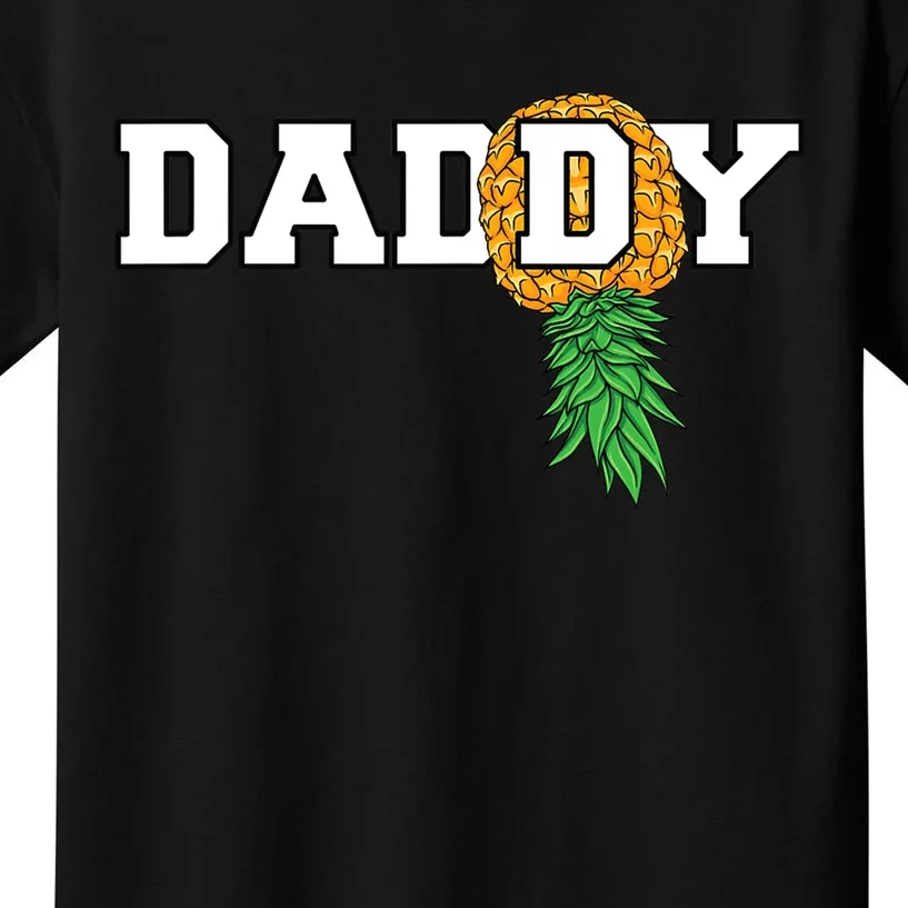 Upside Down Pineapple Swinger Daddy Men Kids T-Shirt