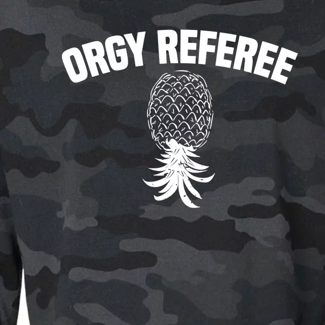 Upside Down Pineapple Group Sex Orgy Referee Swingers Cropped Pullover Crew