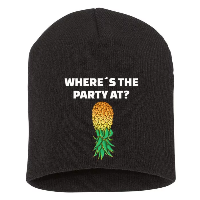 Upside Down Pineapple Where´S The Party At Short Acrylic Beanie