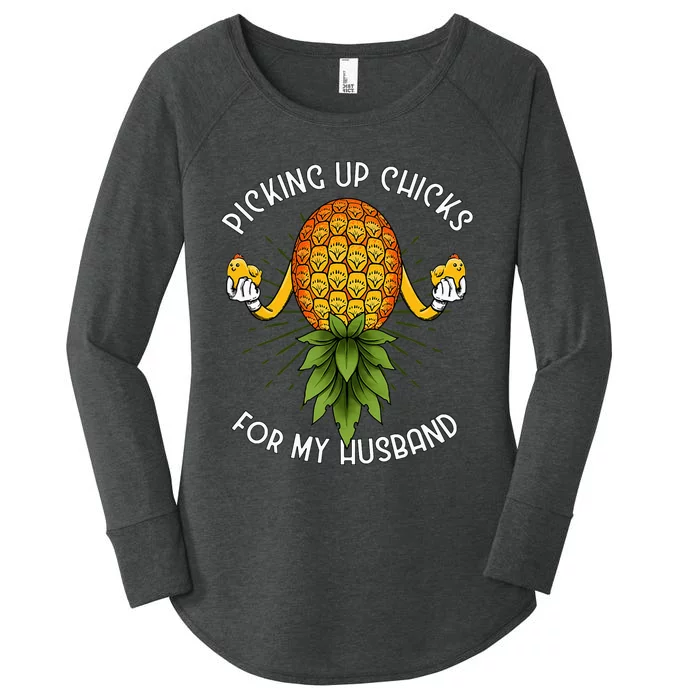 Upside Down Pineapple Swinger Wife Women's Perfect Tri Tunic Long Sleeve Shirt