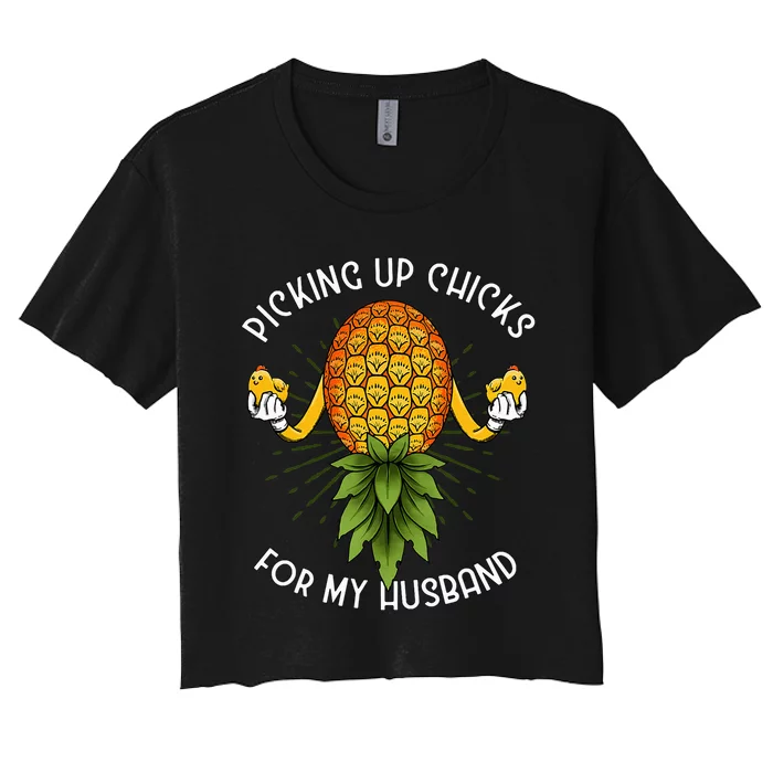 Upside Down Pineapple Swinger Wife Women's Crop Top Tee