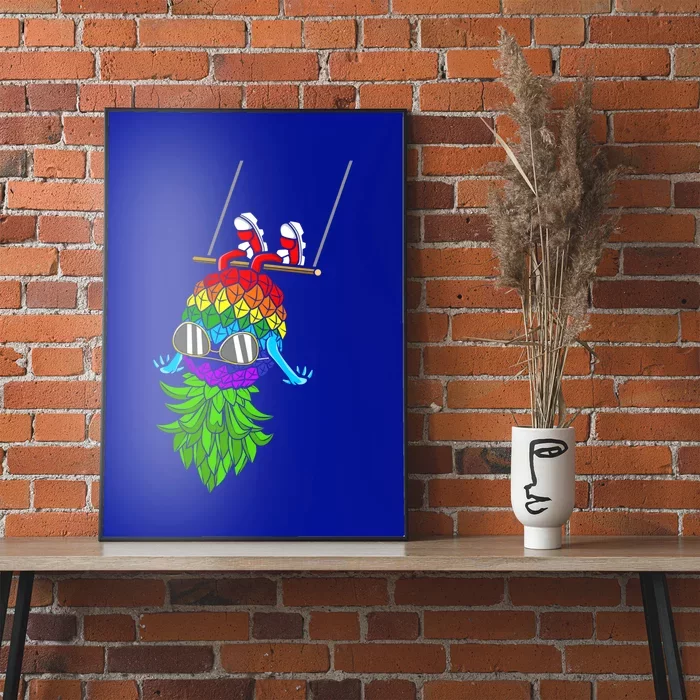 Upside Down Pineapple Swingers Swinging Lgbtq Adult Humor Gift Poster