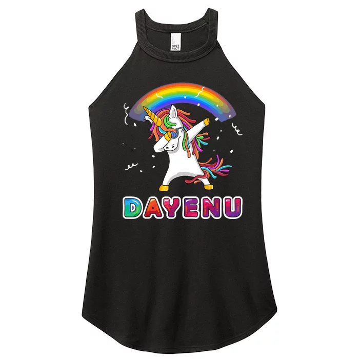 Unicorn Dayenu Passover For Boy Girl Women’s Perfect Tri Rocker Tank