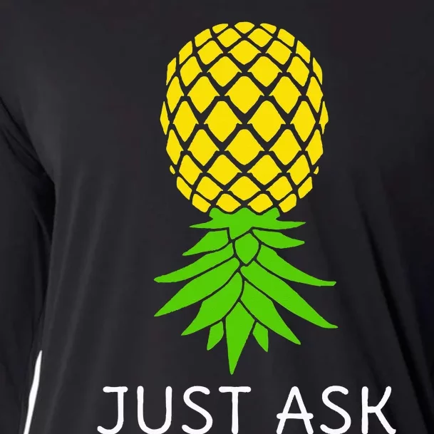 Upside Down Pineapple Sharing Swinger Cooling Performance Long Sleeve Crew